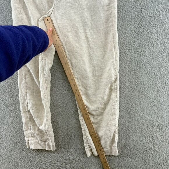 & Other Stories Linen belted trousers size 2 high waisted minimalist beige - Picture 9 of 16